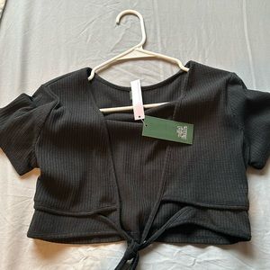 Black crop tee from target brand new with tags